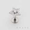 MULTI CZ STAR CELESTIAL TOP PUSHIN (THREADLESS) 316L SURGICAL STEEL LABRET SET
